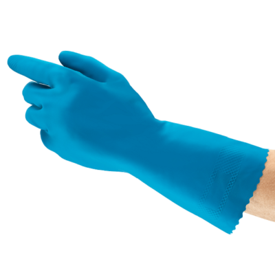 Versa Touch Blue Silverlined Rubber Glove