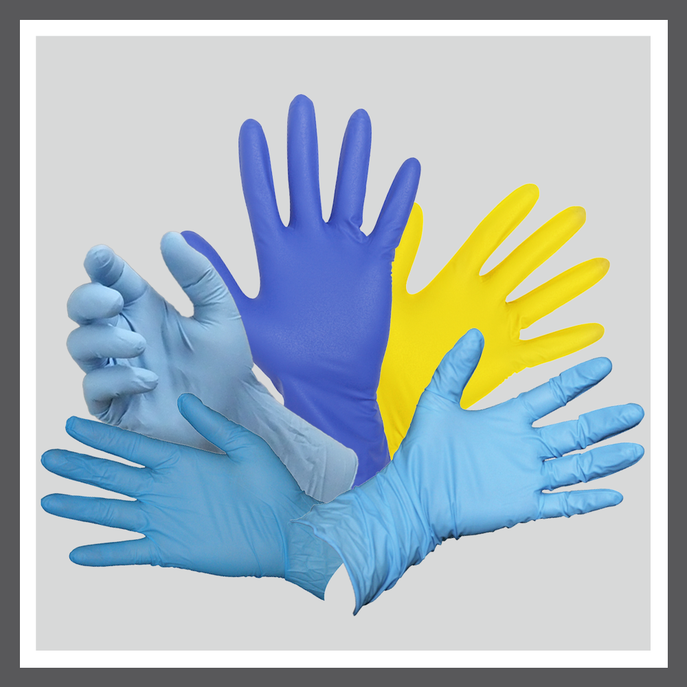 Coloured rubber 2025 gloves